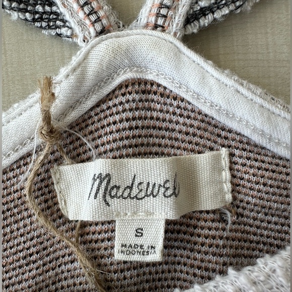 Madewell Texture and Thread Ruffle-Strap Tank Top. Sustainable 100% Cotton Med. - Picture 3 of 10